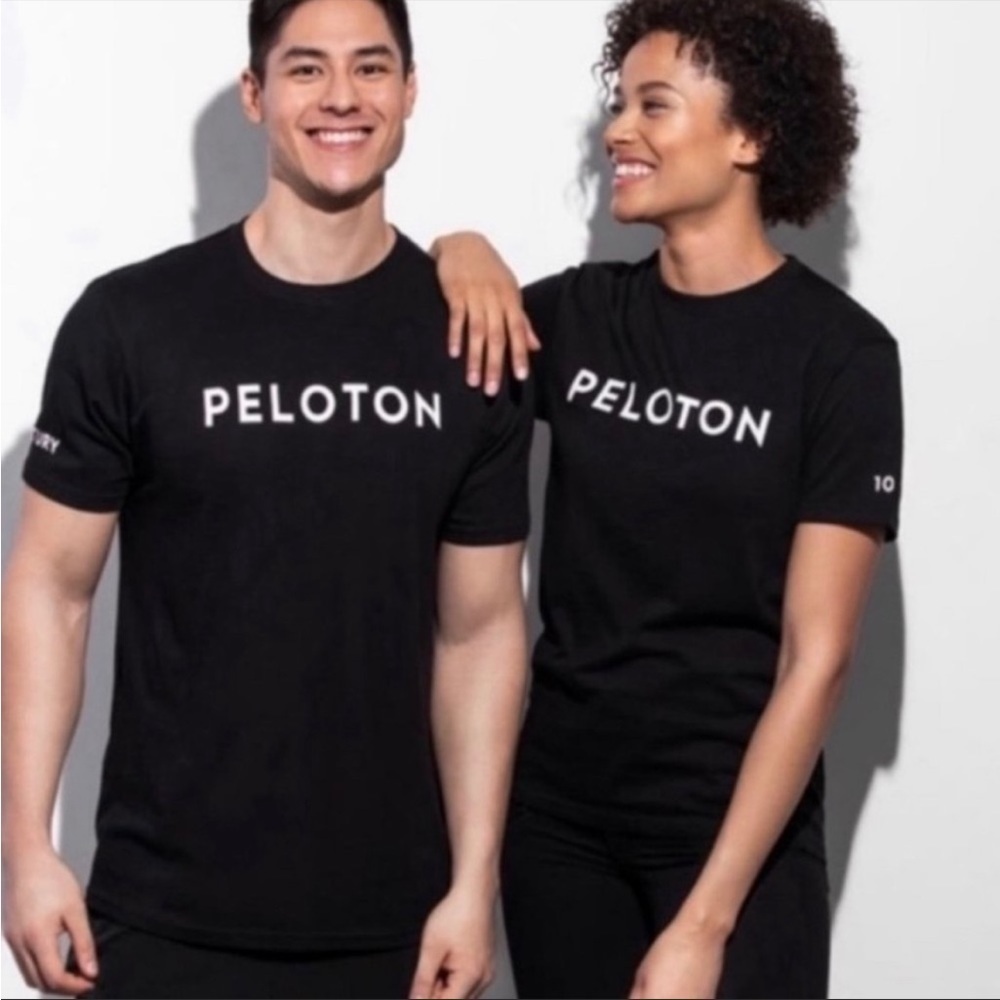 Peloton Century Black Workout Athleisure 100% Cotton Tee